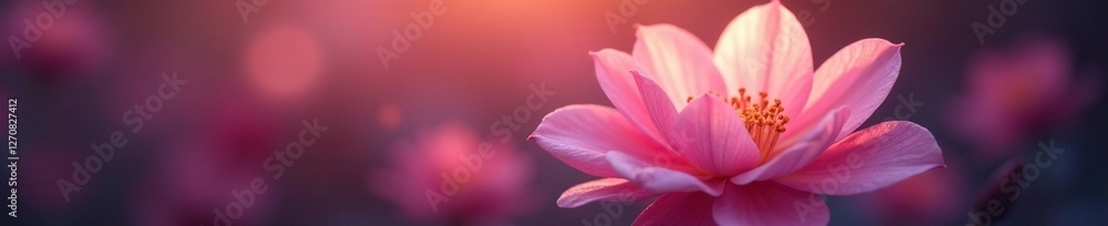 Soft, luminescent petals unfurl in a delicate flower, emitting a soothing aura, calming, flower Soft, luminescent petals unfurl in a delicate flower, emitting a soothing aura, calming, flower