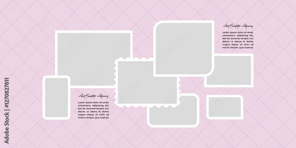 Pictures or photos frame collage layout abstract photo frames and digital photo wall template Pictures or photos frame collage layout abstract photo frames and digital photo wall template