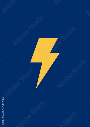 Free Download lightning icon on blue background - GFXLoad