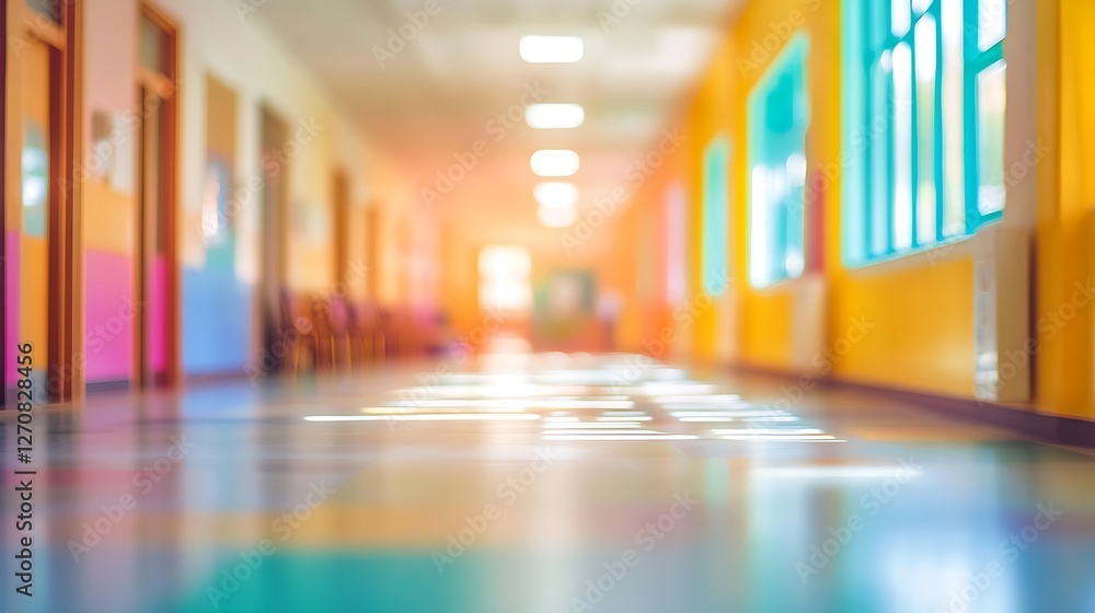 Blurred interior of school- abstract educational background Blurred interior of school- abstract educational background
