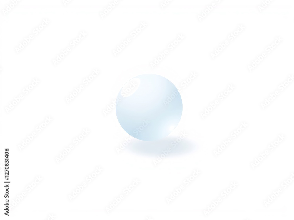 Softly glowing pearl floats gently against white background showcasing subtle shadow. AI Generated Softly glowing pearl floats gently against white background showcasing subtle shadow. AI Generated