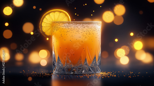 glass of beer on dark background