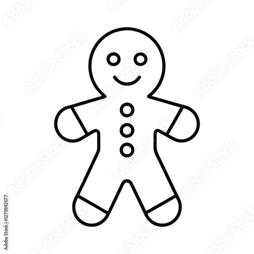 gingerbread man isolated on white