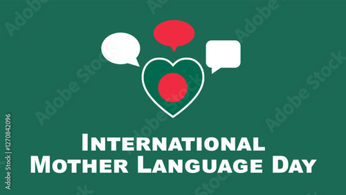 International Mother Language Day web banner design illustration 
