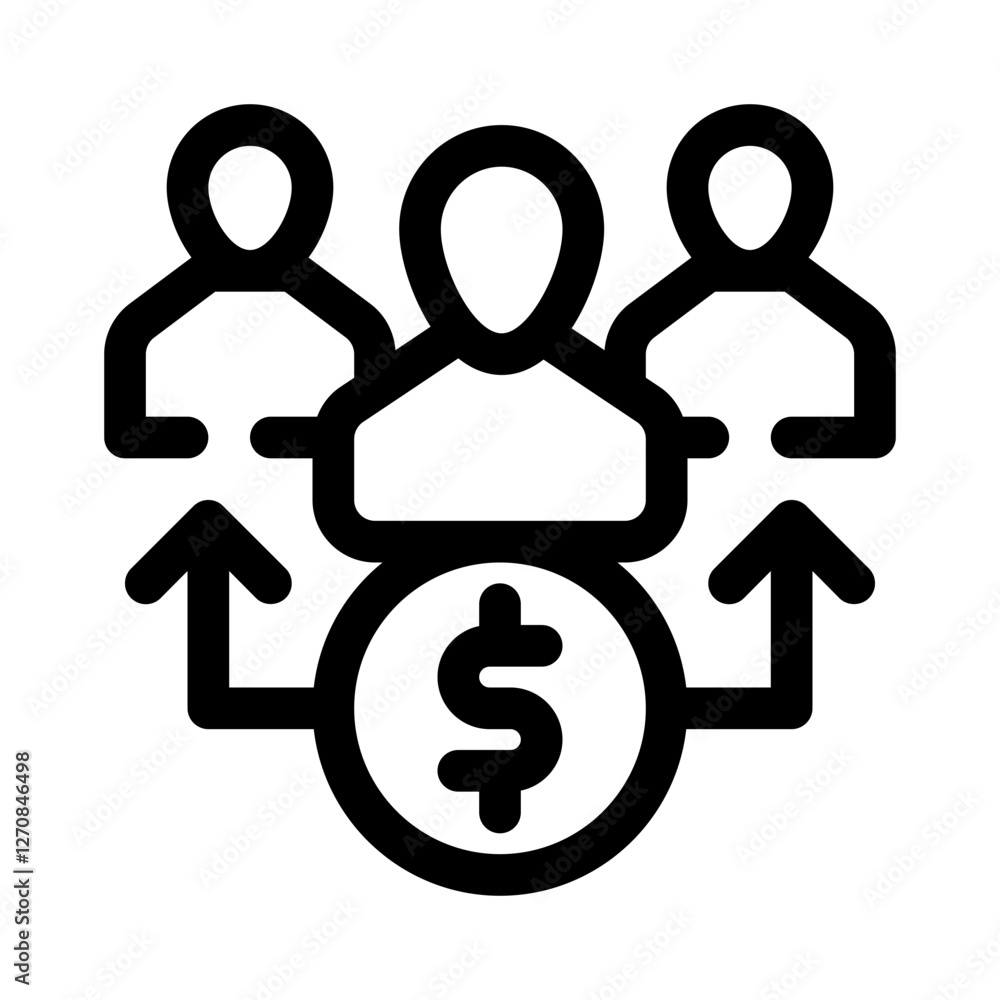 Mutual fund line icon Mutual fund line icon