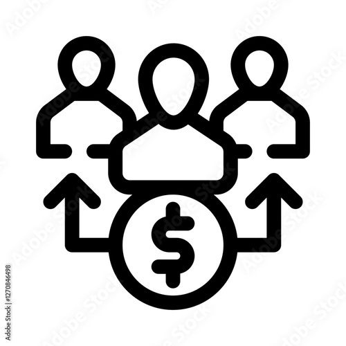 Mutual fund line icon