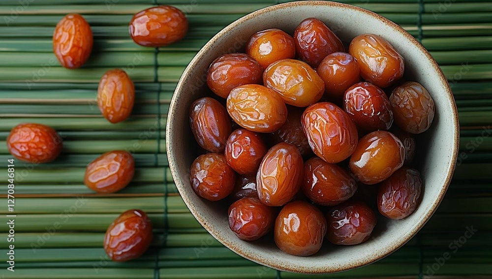 Obraz premium Golden Delights: The Honey-Glazed Almond Extravaganza
