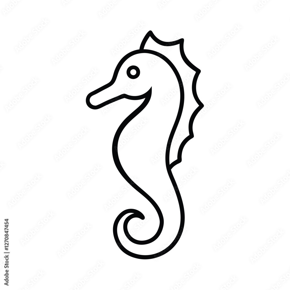 Fototapeta premium sea horse vector illustration