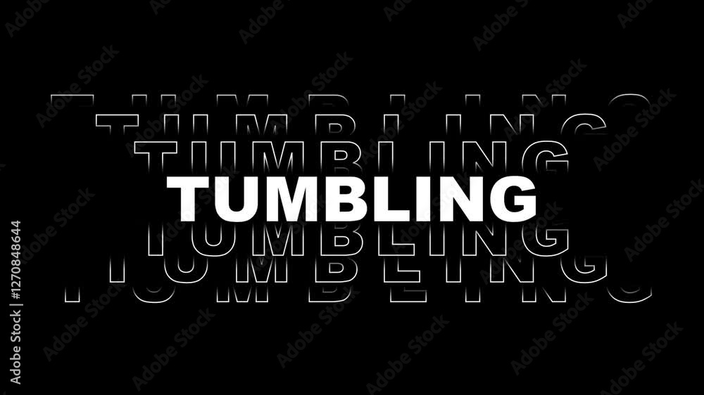 Tumbling text animation, neon, typography, abstract, glowing, and text effect Tumbling text animation, neon, typography, abstract, glowing, and text effect