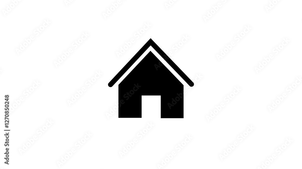 house icon animation.Home icon animation, outline isolated on background house icon animation.Home icon animation, outline isolated on background