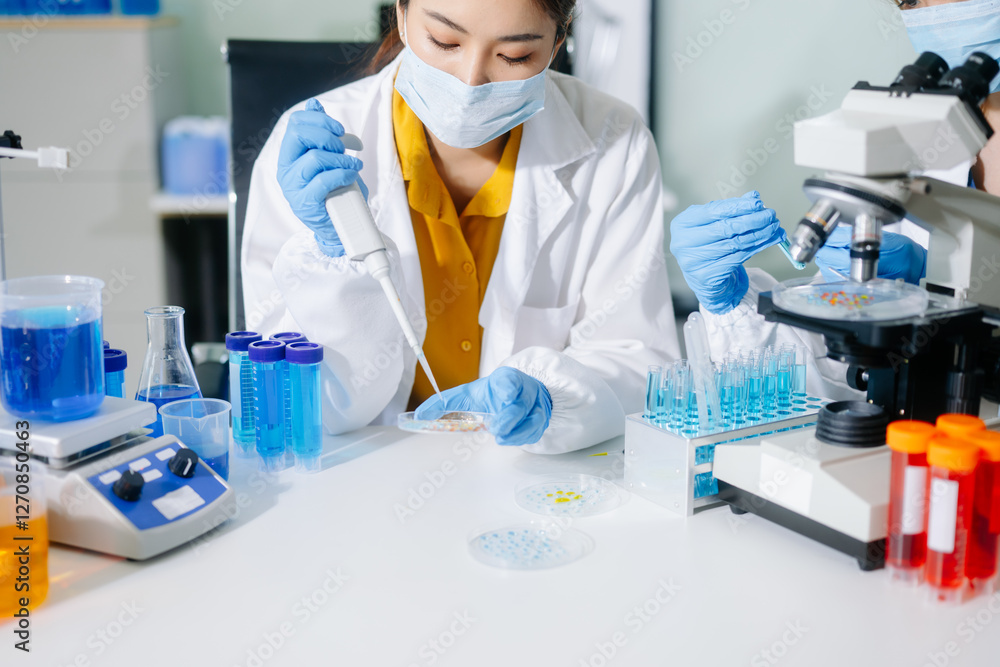 Scientists, beakers, and microscopes in cutting-edge research. Perfect for science and technology projects. Scientists, beakers, and microscopes in cutting-edge research. Perfect for science and technology projects.