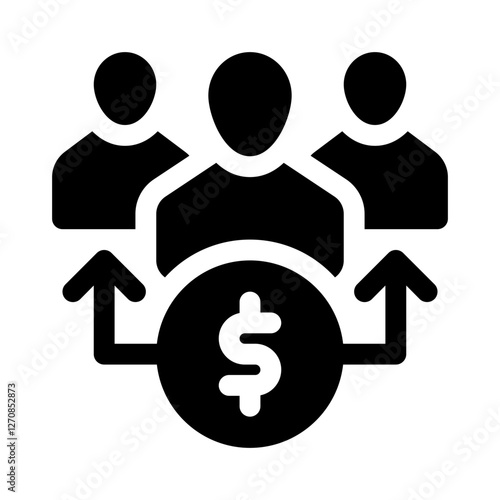 Mutual fund glyph icon