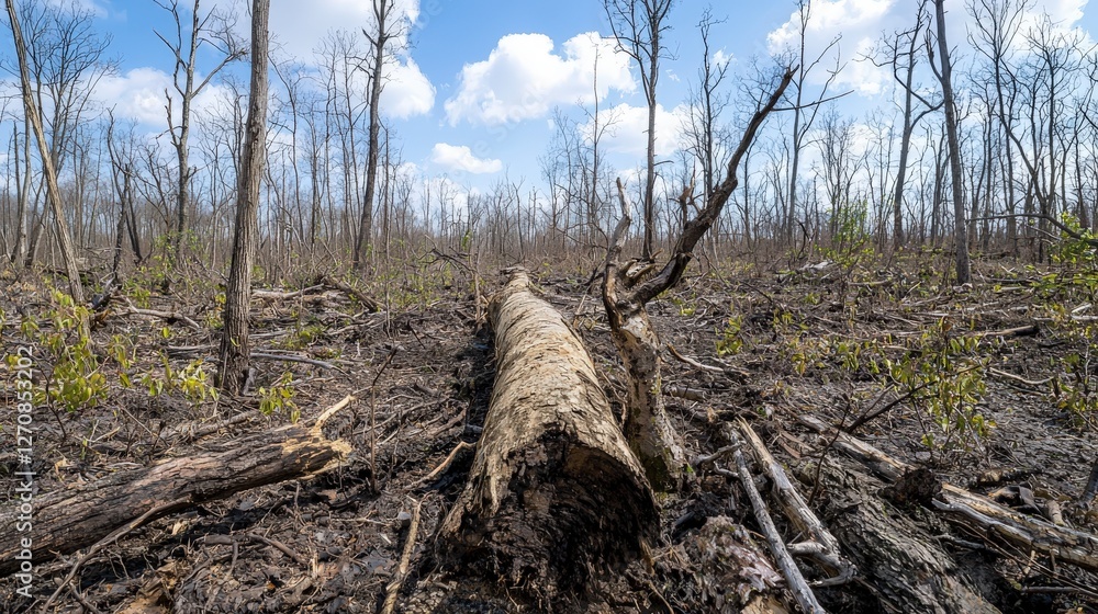 Barren forest landscape the environmental impact on former wildlife habitats in nature photography Barren forest landscape the environmental impact on former wildlife habitats in nature photography