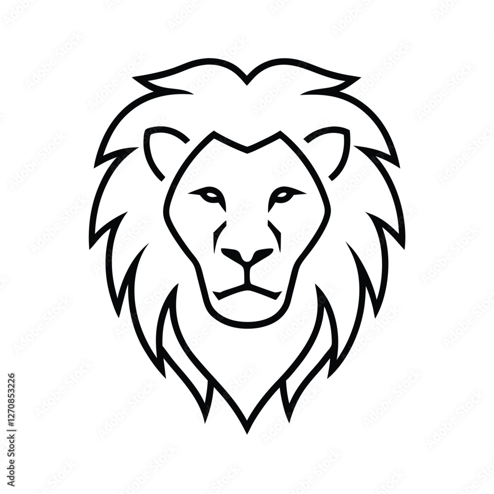Obraz premium lion head vector