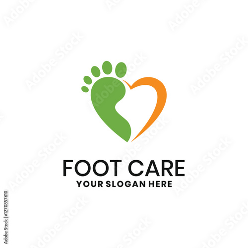 Foot logo, foot care logo design concept
