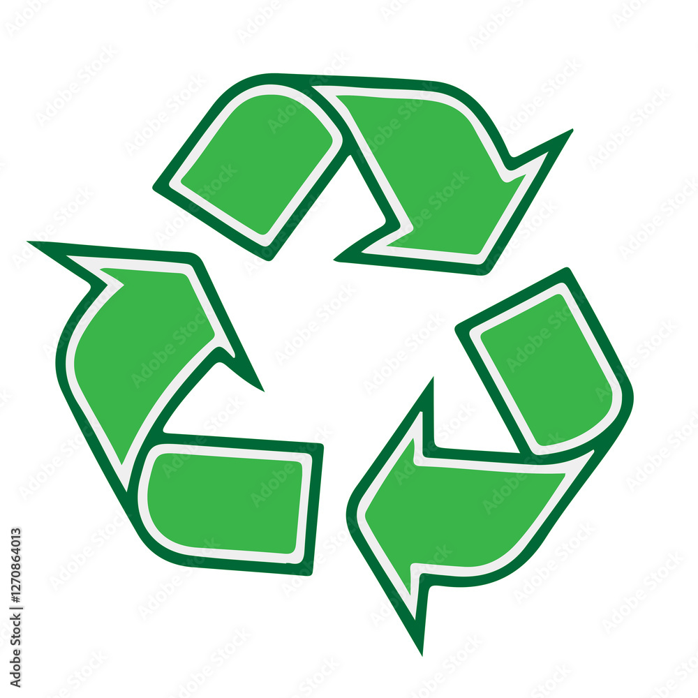 Obraz premium recycle symbol on white background
