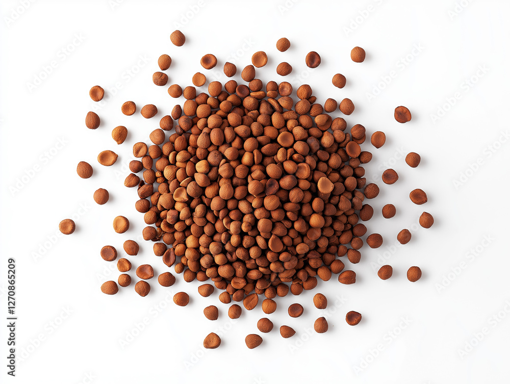 peanuts, top view, white background peanuts, top view, white background
