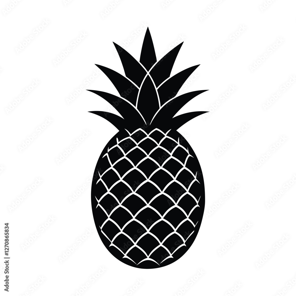 Obraz premium pineapple vector illustration
