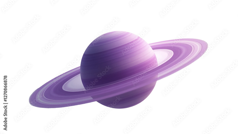 Obraz premium purple ring planet isolated on transparent background png