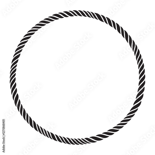 Circle Rope Silhouette Vector Graphic Download Rustic Border Design Element