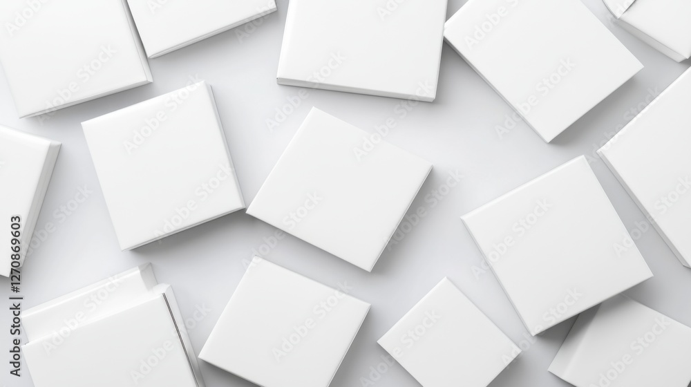 Clean and Blank Square Papers on Light Surface for Creative Design and Stationery Background Clean and Blank Square Papers on Light Surface for Creative Design and Stationery Background