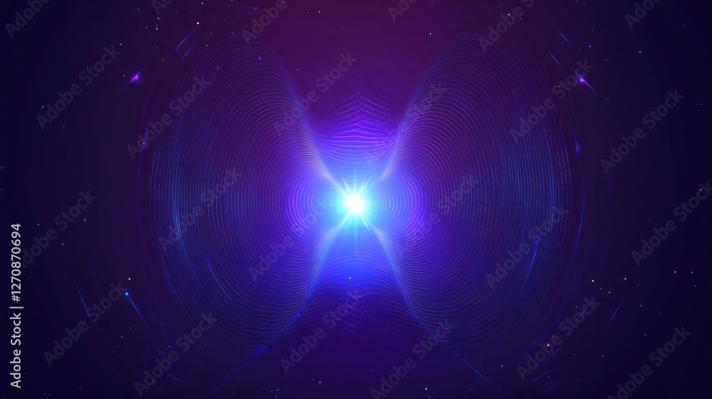 Obraz premium Abstract Cosmic Light Show