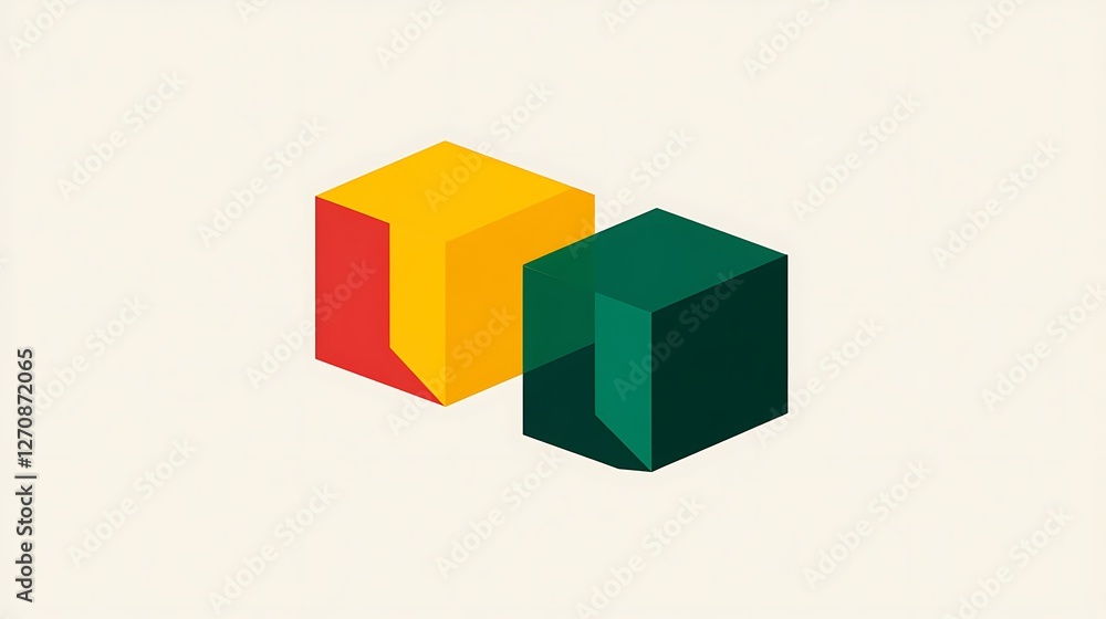 Interlocking 3D Cubes Minimalist design for branding, visual communication, and digital presentations Interlocking 3D Cubes Minimalist design for branding, visual communication, and digital presentations