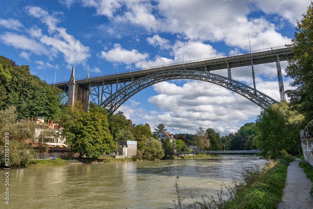 Kornhaus Bridge On Aare River In Bern, Switzerland Kornhaus Bridge On Aare River In Bern, Switzerland