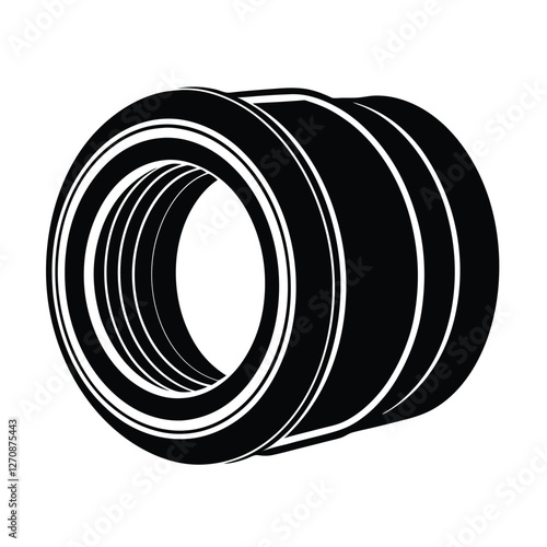 black and white plastic pipes