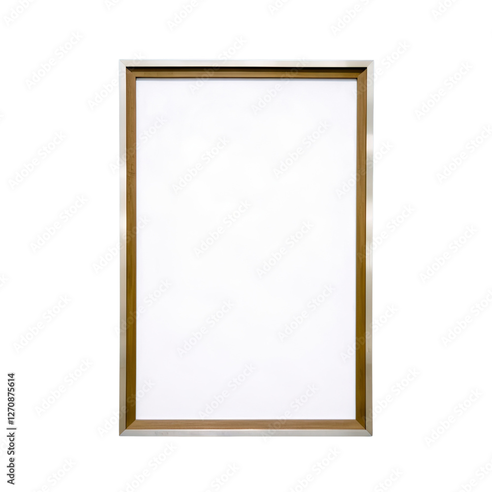 A wooden photo frame mockup with a clean, white background, perfect for displaying artwork or photographs. A wooden photo frame mockup with a clean, white background, perfect for displaying artwork or photographs.