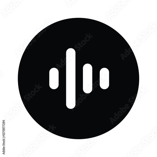 Sound Wave Icon vector stock illustration.