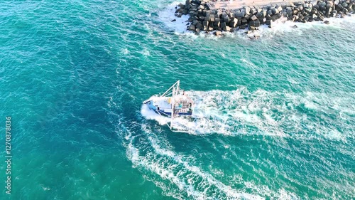 Fishing Trawler Navigates Gold Coast Waters photo