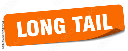 long tail sticker. long tail label