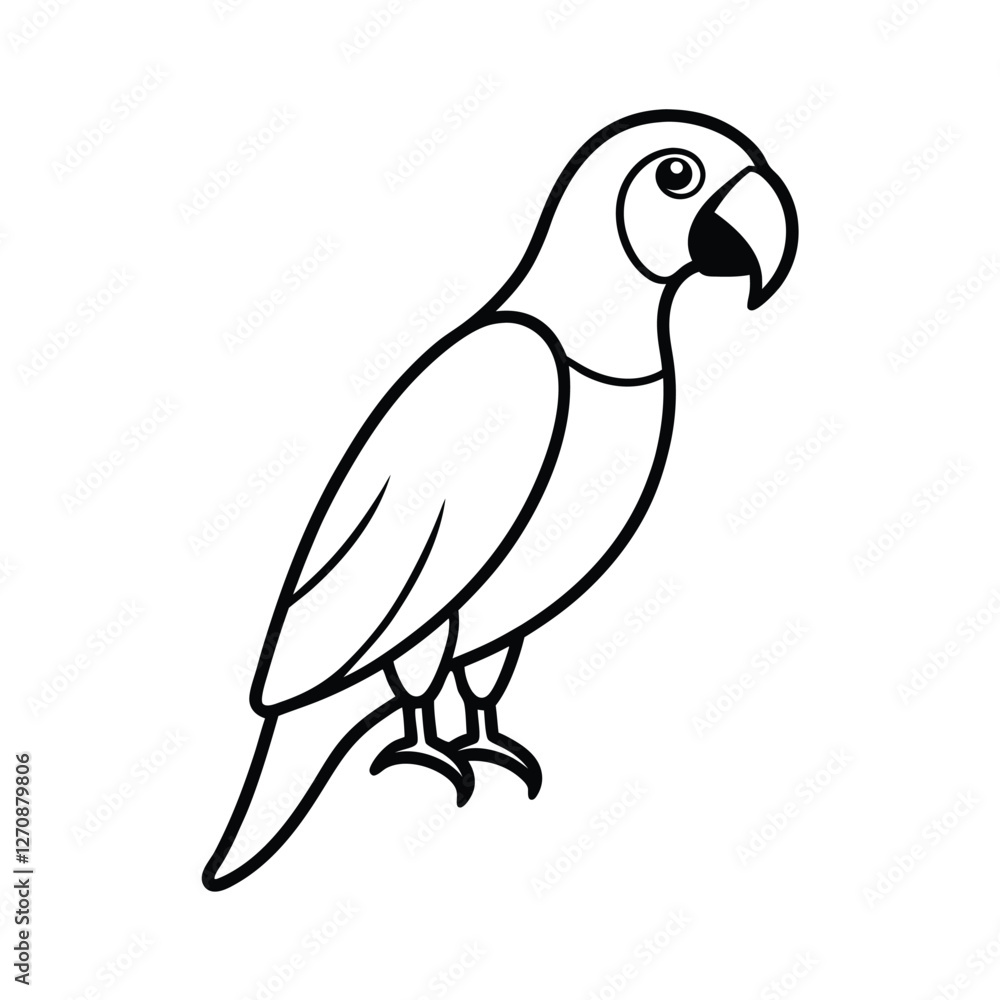 Fototapeta premium parrot on a white background