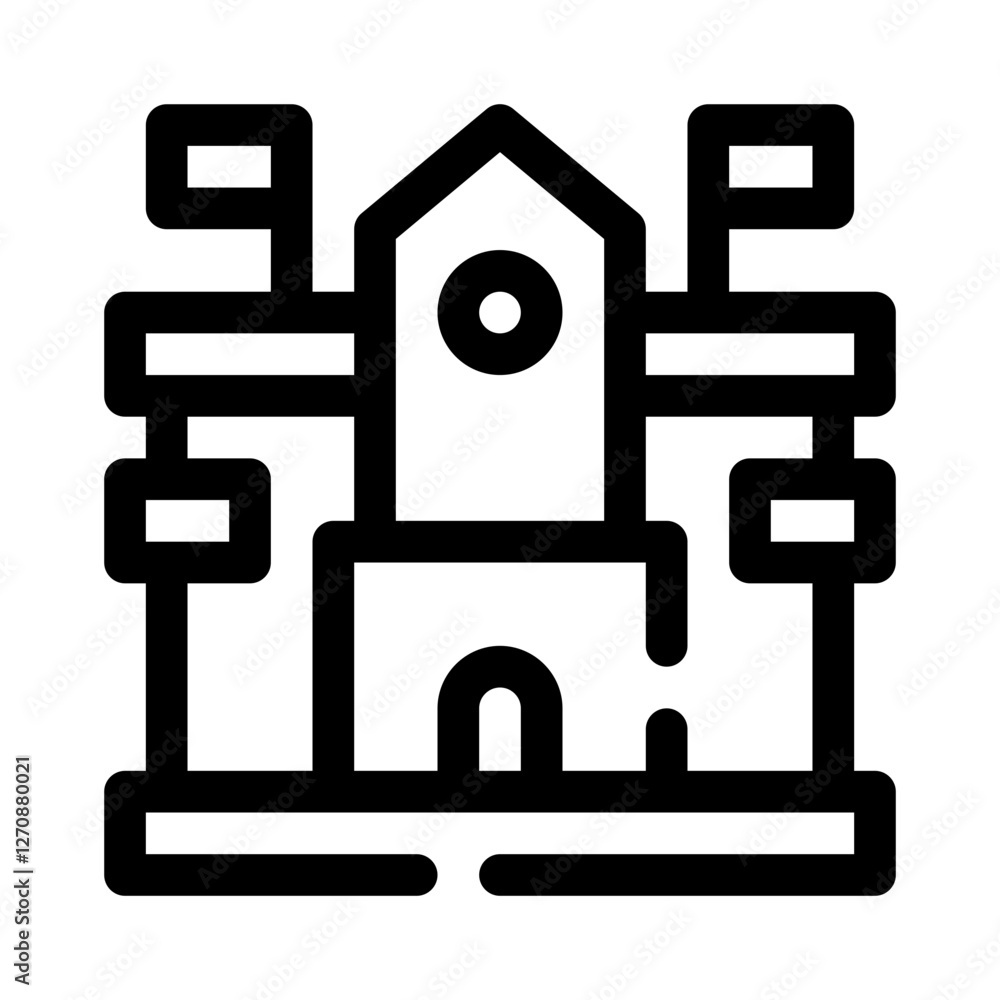 School Building line icon School Building line icon