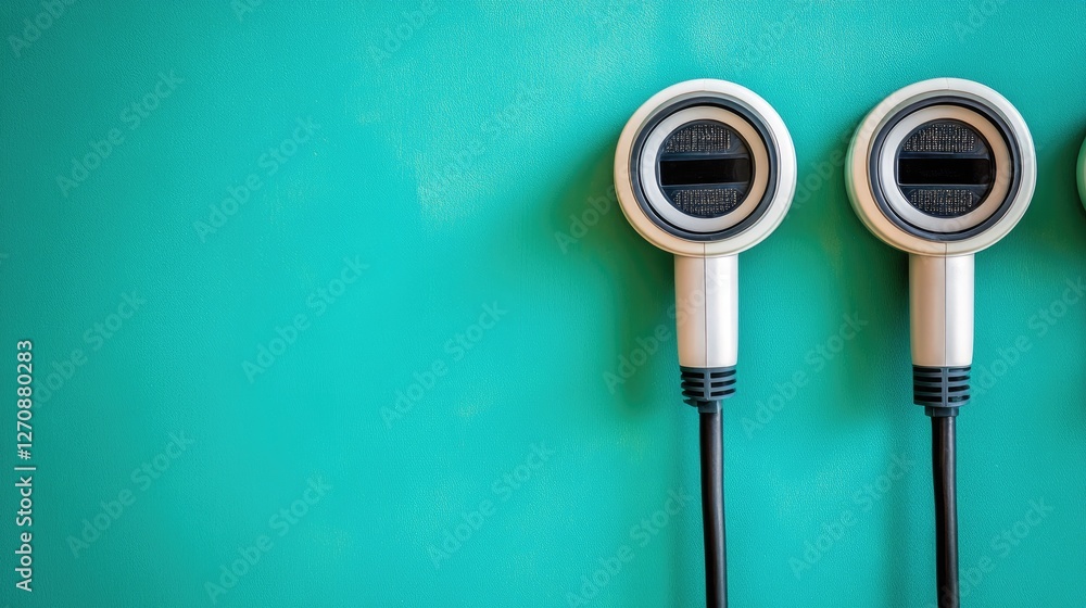 Ultra-fast GaN charger with multiple charging outputs, placed on a green background, representing energy-efficient power delivery Ultra-fast GaN charger with multiple charging outputs, placed on a green background, representing energy-efficient power delivery