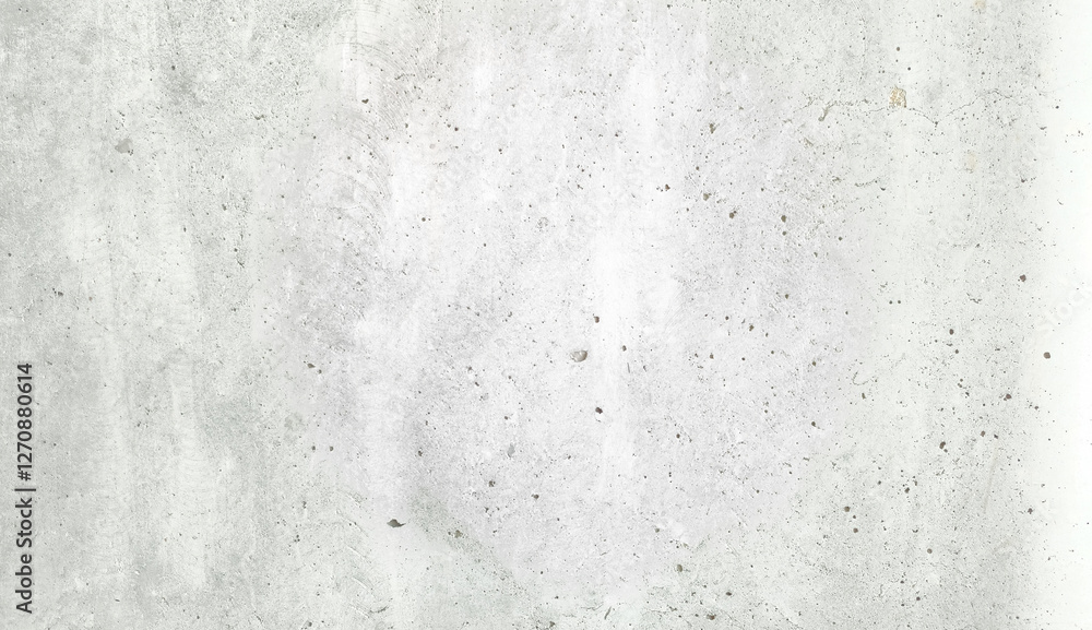 Obraz premium Large white grunge textured concrete wall background. The backdrop is a rough cement floor in gray tones.