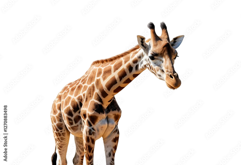 Obraz premium giraffe isolated on transparent background