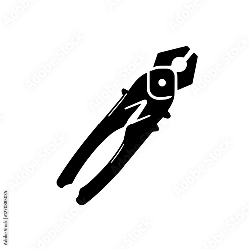 Precision and Power: A close-up shot of sturdy lineman's pliers, embodying strength, precision, and the essence of construction and repair work.