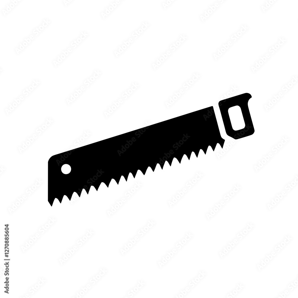 Saw Silhouette: A stark silhouette of a hand saw, a fundamental tool of craftsmanship and industry. Saw Silhouette: A stark silhouette of a hand saw, a fundamental tool of craftsmanship and industry.