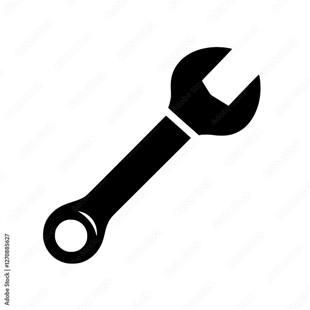 Tool's silhouette: A minimalistic black and white illustration of a versatile tool with a distinct form, suitable for a variety of mechanical tasks. Tool's silhouette: A minimalistic black and white illustration of a versatile tool with a distinct form, suitable for a variety of mechanical tasks.