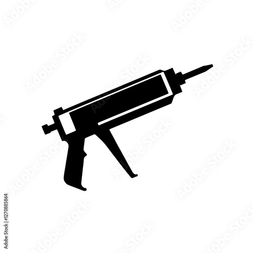 Sealant Gun Icon: A sleek, silhouetted sealant gun, a symbol of precision and efficiency in construction and DIY projects. It embodies the tools needed for smooth application and durable results.