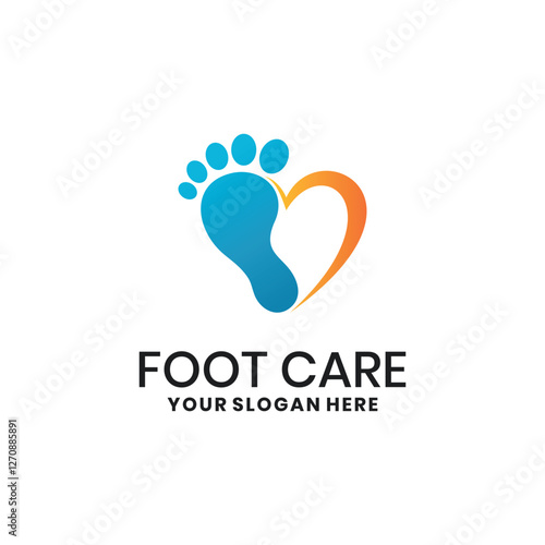 Foot logo, foot care logo design concept