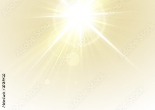 PNG Luminous Star Glow – Elegant Golden Light with Subtle Radiating Beams, PNG Perfect for Celestial, Dreamy, and Inspirational-Themed Digital and Graphic Designs