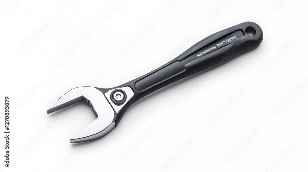 Adjustable Wrench Tool on White Background Perfect for Manual Work and DIY Projects in Modern Workshop Adjustable Wrench Tool on White Background Perfect for Manual Work and DIY Projects in Modern Workshop
