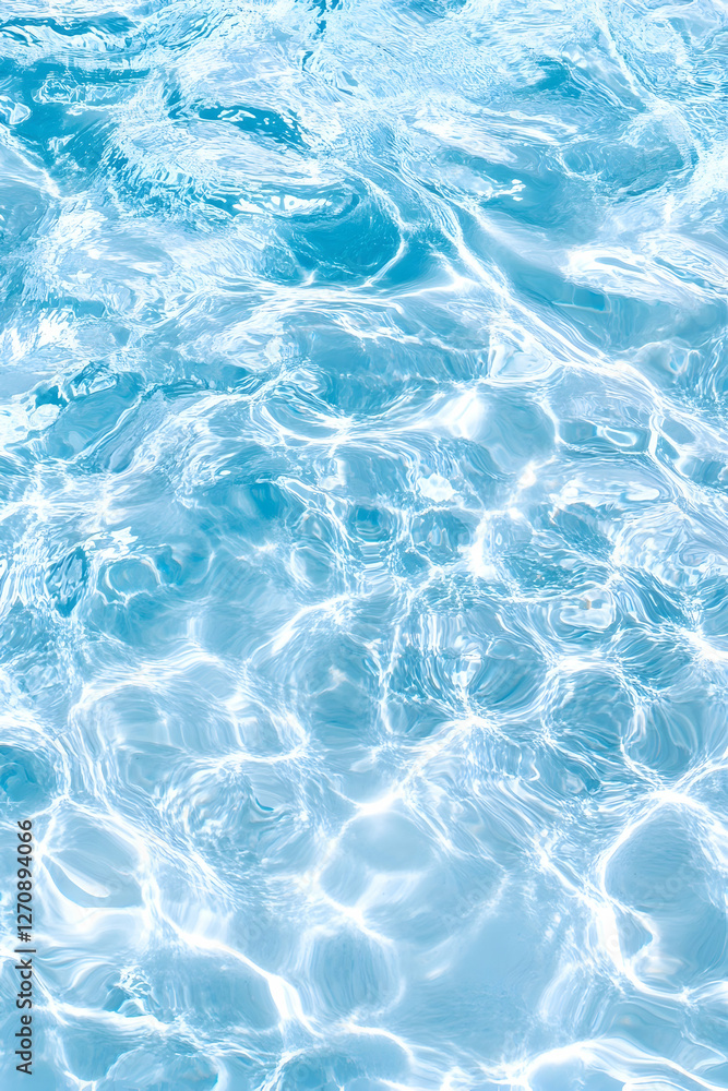 Obraz premium Water surface with sun reflections creating rippling abstract patterns, backdrop use