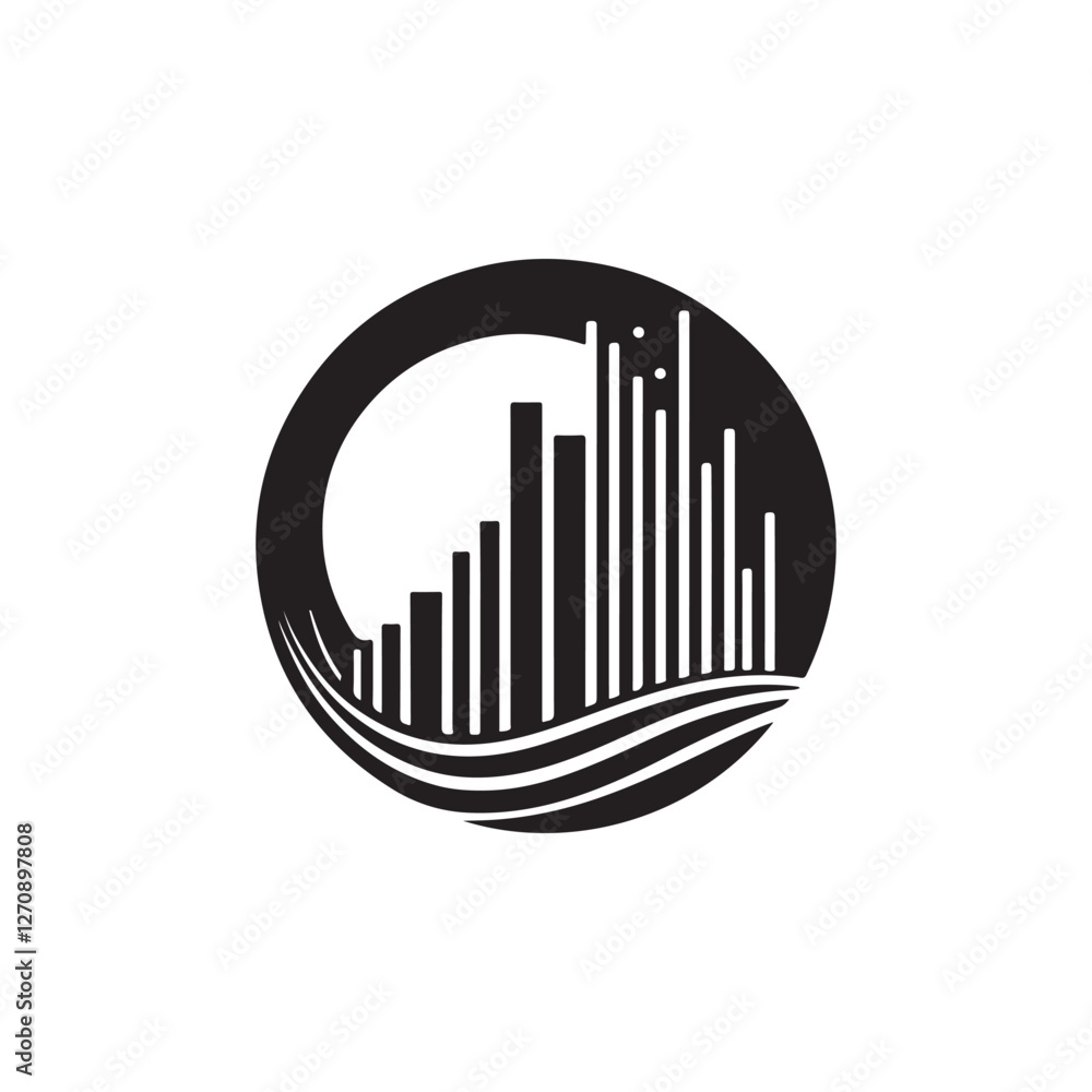 bar chart silhouette vector clip art design bar chart silhouette vector clip art design