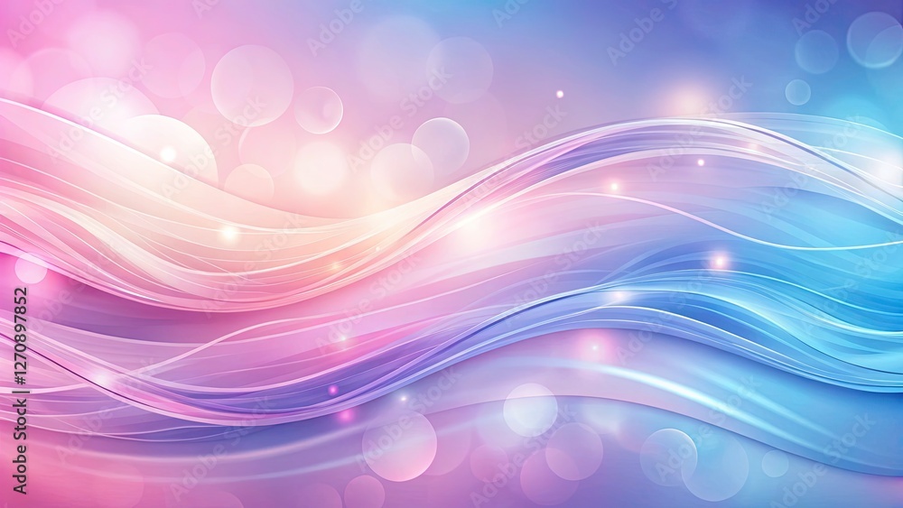 Fototapeta premium Pastel Wave Abstract Background: Pink, Purple, Blue Gender Reveal Baby Shower Spring