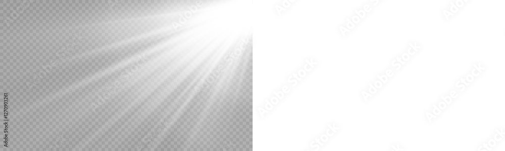 Obraz premium PNG transparent sunlight special lens flare light effect. Stock royalty free PNG image.