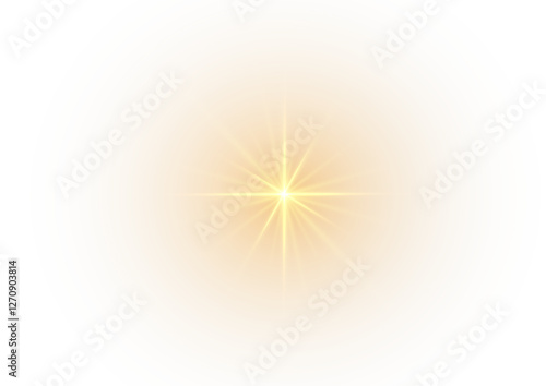 PNG Golden Light Burst – Shining Sunbeam Effect with Soft Warm Tones, Ideal for Spiritual, PNG  Cosmic, and Inspirational Visual Creations in Web and Print Design